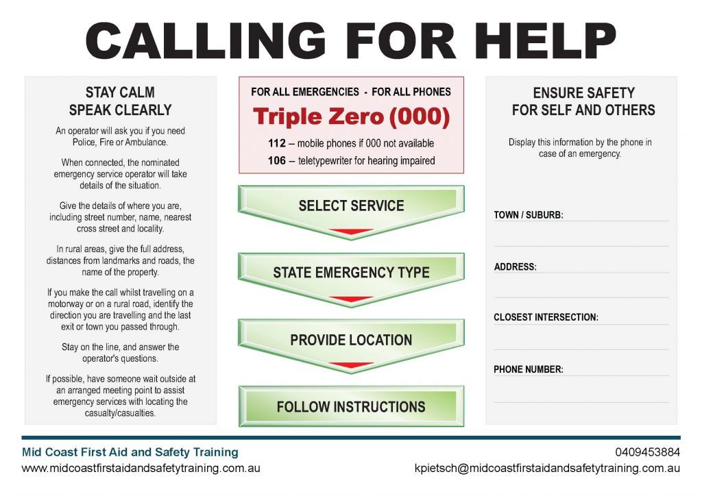 Calling For Help Chart