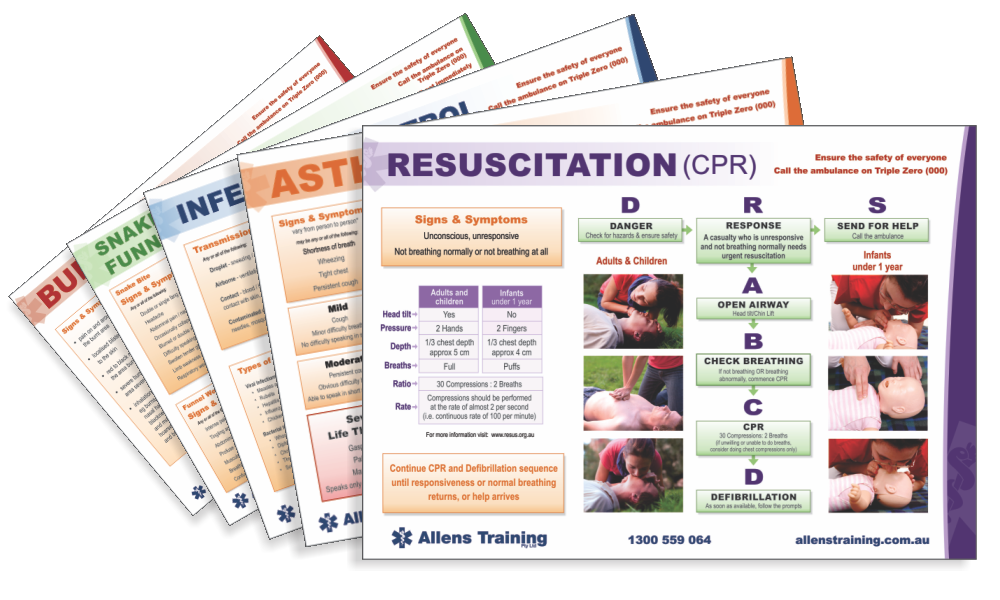 All First Aid Charts Allens training